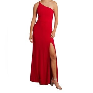 NWT Long One Shoulder Gown with side cut out